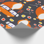 Papier Cadeau Renards de hippie (Coin)