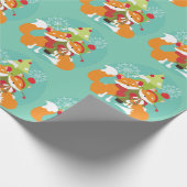 Papier Cadeau Renards rouges et papier d'emballage d'arbre de (Coin)