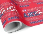 Papier Cadeau Rendre l'Amérique plus grande que jamais (Coin rond)