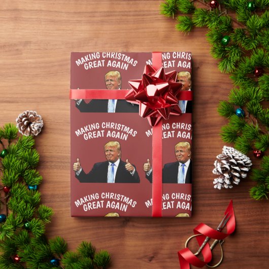 PAPIER CADEAU RENDRE NOËL GRAND NOËL TRUMP NOËL (Cadeau de vacances)
