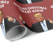 PAPIER CADEAU RENDRE NOËL GRAND NOËL TRUMP NOËL (Coin rond)