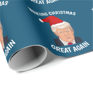 PAPIER CADEAU RENDRE NOËL GRAND NOËL TRUMP NOËL