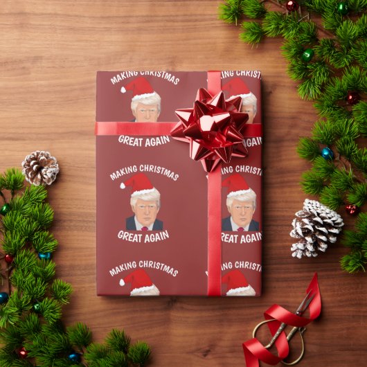PAPIER CADEAU RENDRE NOËL GRAND NOËL TRUMP NOËL (Cadeau de vacances)