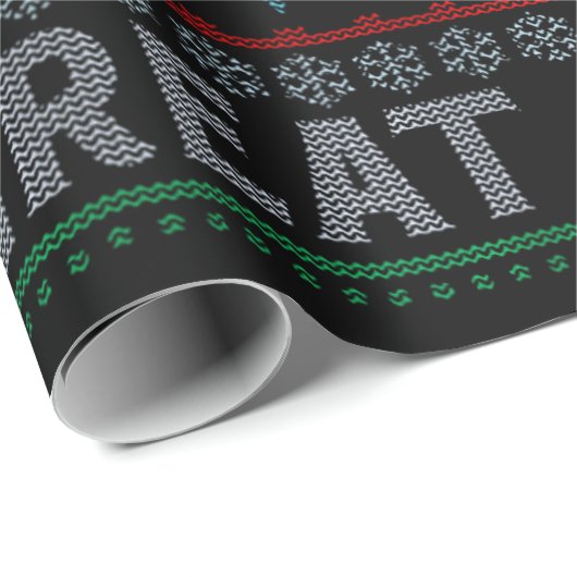 Papier Cadeau Rendre Noël super à nouveau drôle Trump mauvais No (Coin rond)