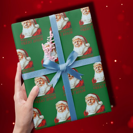 Papier Cadeau Rendre Noël super à nouveau drôle Trump Père Noël