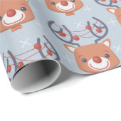 Papier Cadeau renne (Coin rond)