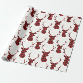 Papier Cadeau Renne à carreaux de Buffalo (Déroulé)