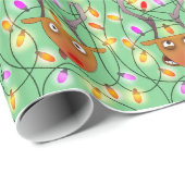 Papier Cadeau Renne coincé (Coin rond)
