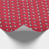 Papier Cadeau Renne de Boston Terrier (Coin)