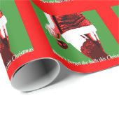 Papier Cadeau Renne drôle (Coin rond)