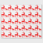 Papier Cadeau Renne rouge (Plat)