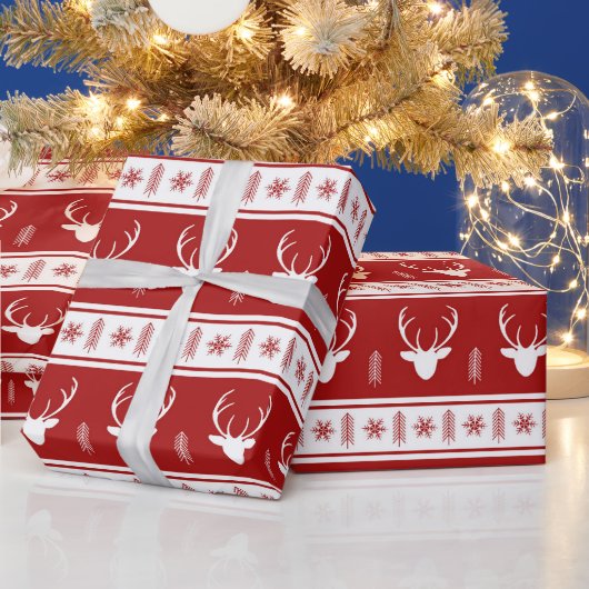 Papier Cadeau Renne Scandinave (Vacances)