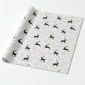 Papier Cadeau Renne Volant  (Déroulé)
