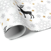 Papier Cadeau Renne Volant  (Coin rond)