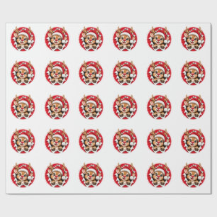 Papier Cadeau Renneau de Noël japonais