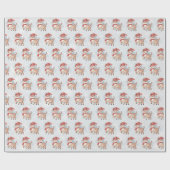 Papier Cadeau Rennes dans la neige (Plat)