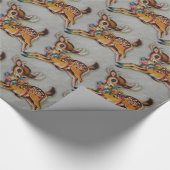 Papier Cadeau Rennes de Noël 1950 (Coin)