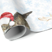 Papier Cadeau Rennes et chats (Coin rond)
