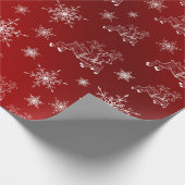 Papier Cadeau rennes, étoile, étoiles, flocon de neige, noël (Coin)