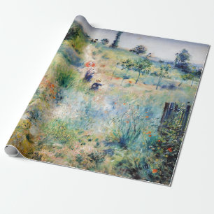 Papier Cadeau Renoir - Chemin montant dans les hautes herbes
