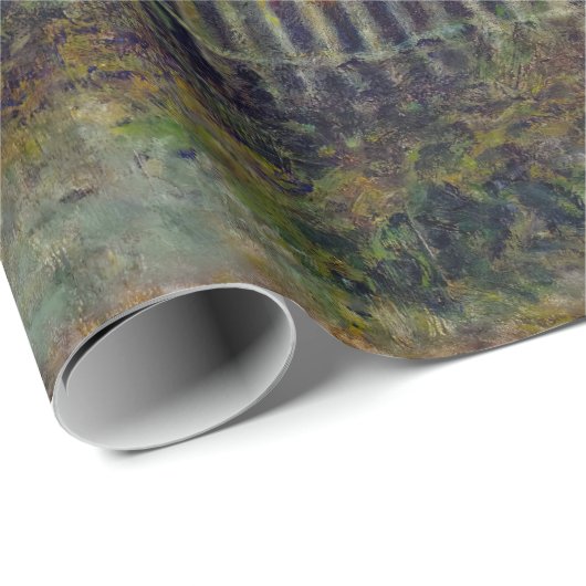 Papier Cadeau Renoir - Claude Monet Peinture dans son jardin (Coin rond)