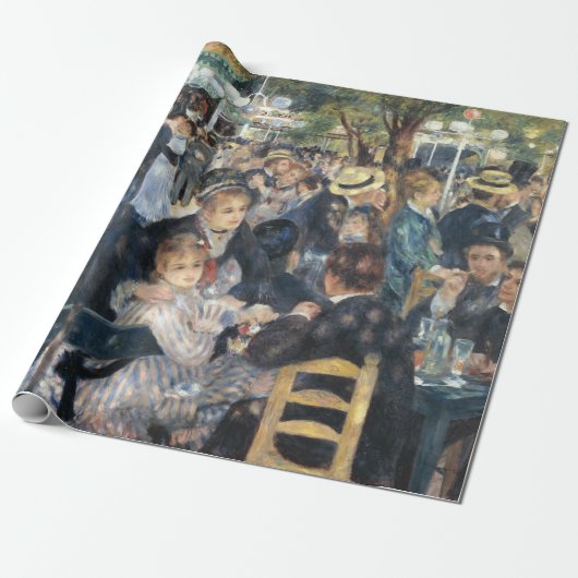 Papier Cadeau Renoir Moulin Danse Galette Fête (Déroulé)
