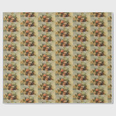 Papier Cadeau Renoir Roses et Jasmin dans un vase Delft (Plat)