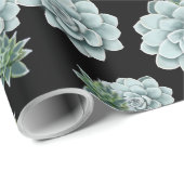 Papier Cadeau Répétez l'impression sur le noir (Coin rond)