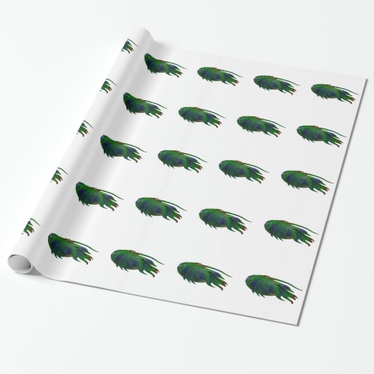 Papier Cadeau Réplique du fossile de Coelacanth (Déroulé)
