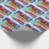 Papier Cadeau Répondeur EMS de l'ambulance de pompiers Noël (Coin)