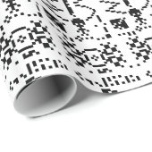 Papier Cadeau Réponse au message binaire Arecibo (Coin rond)