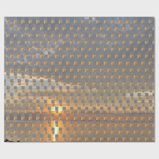 Papier Cadeau Repos Beach Sunrise Over Water Photo Collage (Plat)