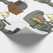 Papier Cadeau Repos Chien regardant la télévision