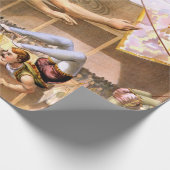 Papier Cadeau Représentation de cirque de trapèze de mâle du cru (Coin)