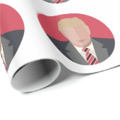Papier Cadeau Représentation de graphique de Donald Trump (Coin rond)