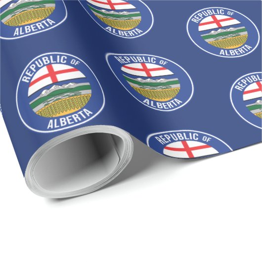 Papier Cadeau République de l'Alberta WEXIT (Coin rond)