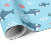 Papier Cadeau Requin (Coin rond)