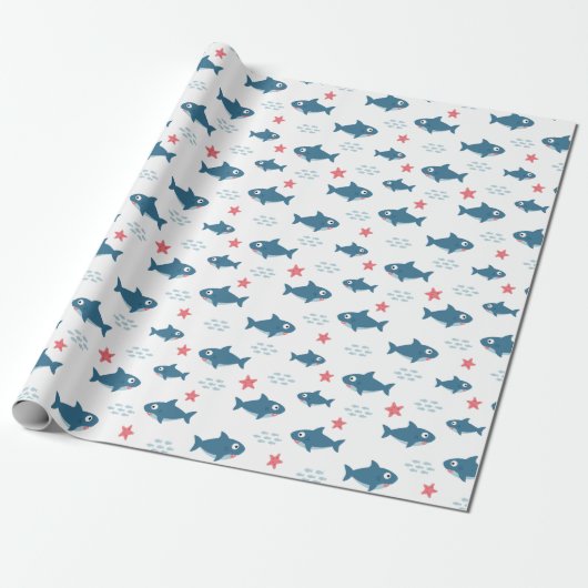Papier Cadeau Requin (Déroulé)