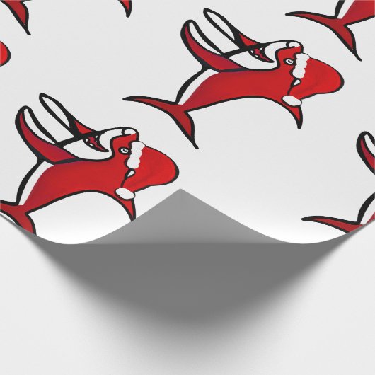 PAPIER CADEAU REQUIN DE NOËL (Coin)