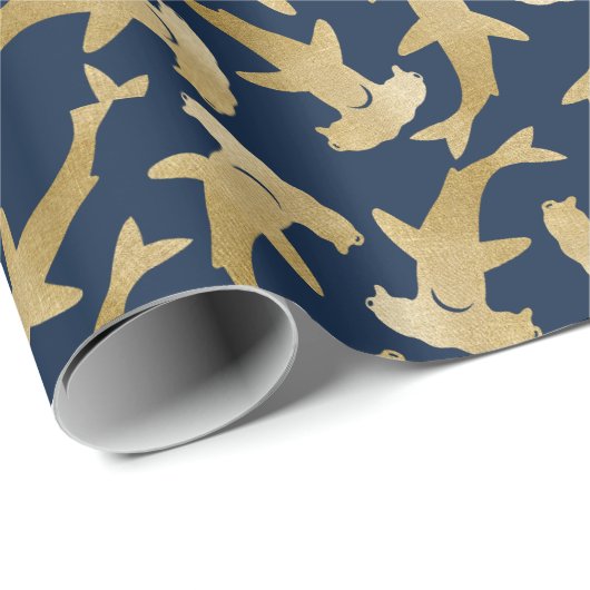 Papier Cadeau requin marteau (Coin rond)