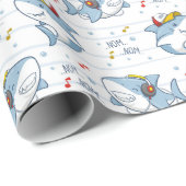 Papier Cadeau Requin mignon (Coin rond)