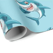 Papier Cadeau Requin mignon (Coin rond)