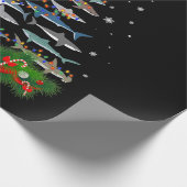 Papier Cadeau Requin Noël Arbre de requin Amateurs de cadeaux (Coin)
