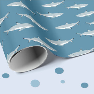 Papier Cadeau Requin noir à pointe noire