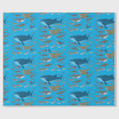 Papier Cadeau Requins Des Océans (Plat)
