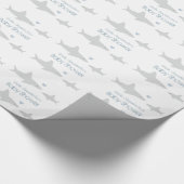Papier Cadeau Requins mignons avec des mots | Papier à enveloppe (Coin)