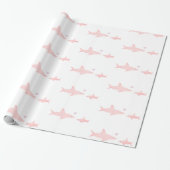Papier Cadeau Requins mignons rose blanc | BABY SHOWER (Déroulé)