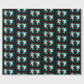 Papier Cadeau Requins Noir (Plat)
