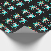 Papier Cadeau Requins Noir (Coin)
