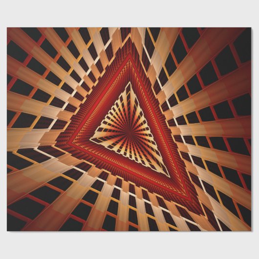 Papier Cadeau Réseau d'Imaginaires 3D Conception graphique fract (Plat)